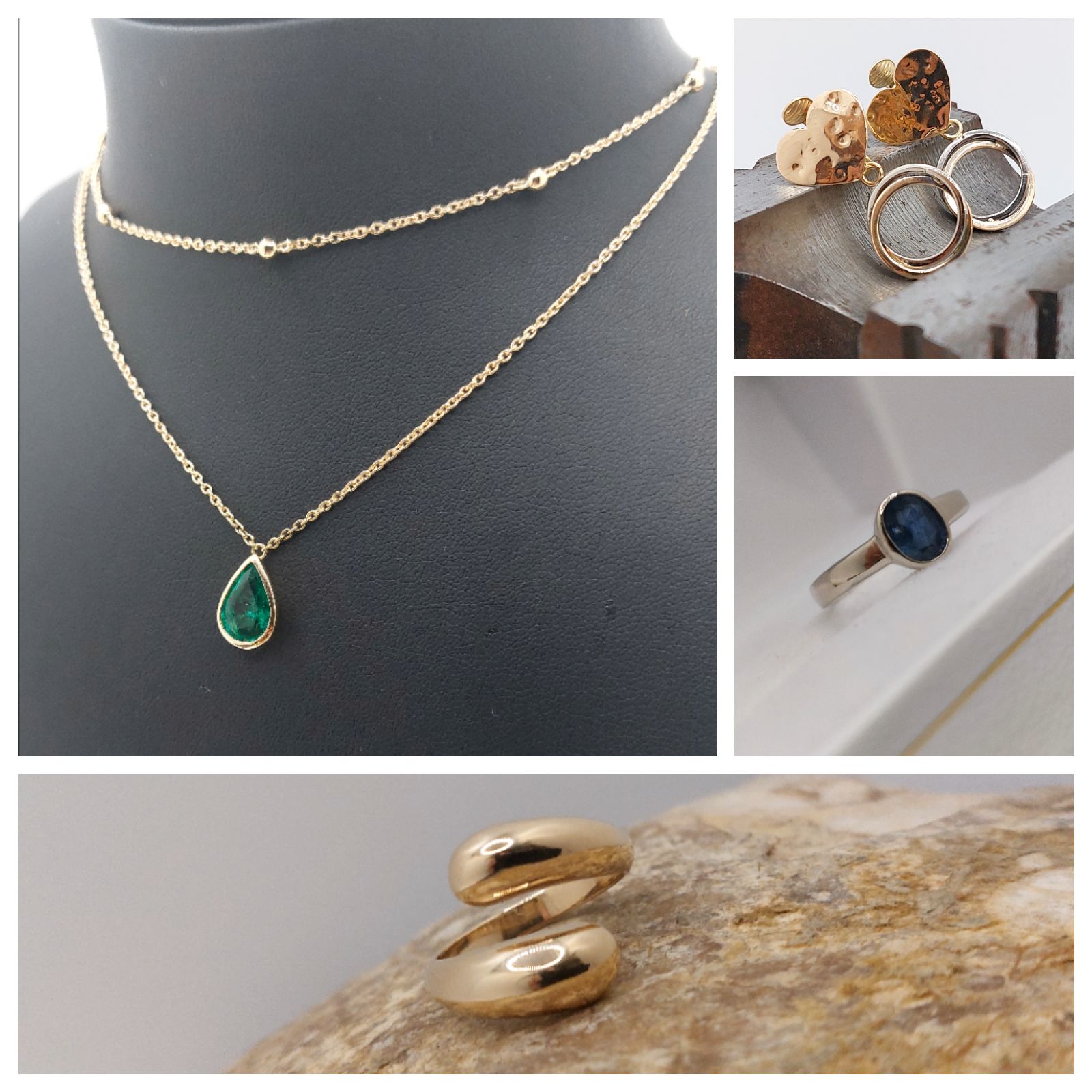 S&eacute;lection de bijoux fabriqu&eacute;s &agrave; l'atelier